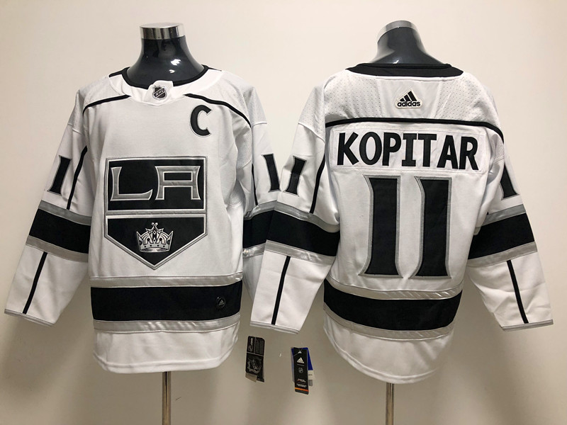 Men's Los Angeles Kings Anze Kopitar #11 White Home Breakaway Jersey